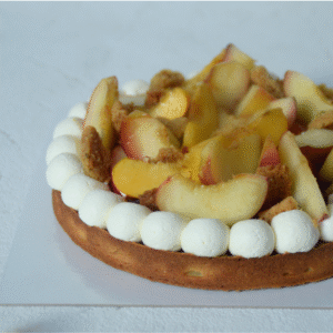 Tarte Pêches Abricot Crumble